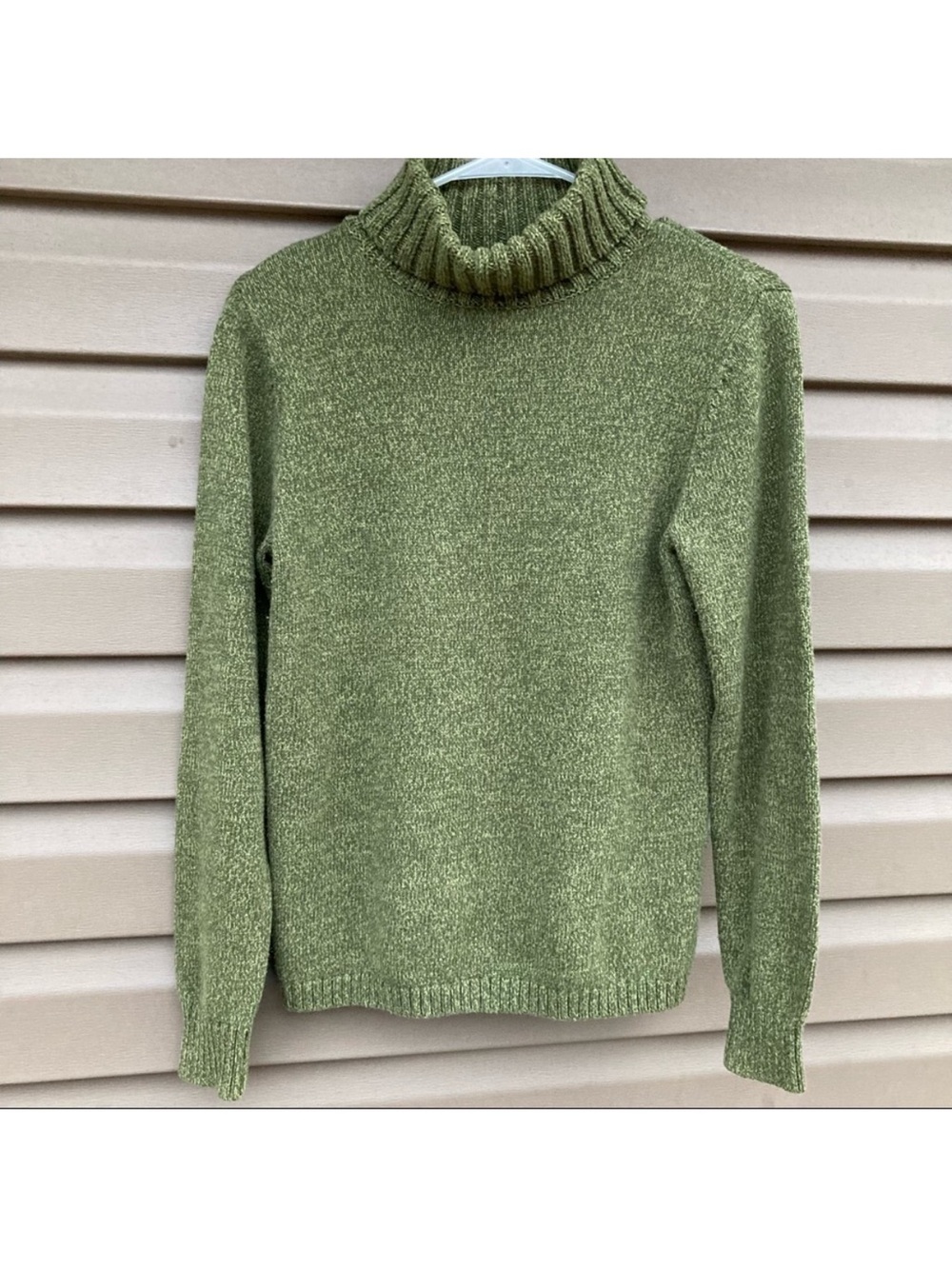 L.L. Bean Green Turtleneck Sweater